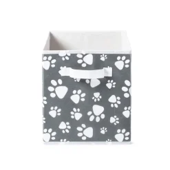 KSP Collapsible 'Paws' Non-Woven Storage Bin 10x10x11"