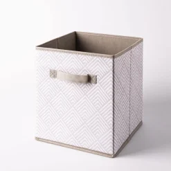 KSP Collapsible 'Symmetry' Non-Woven Storage Bin (Light Grey)