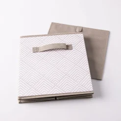 KSP Collapsible 'Symmetry' Non-Woven Storage Bin (Light Grey)
