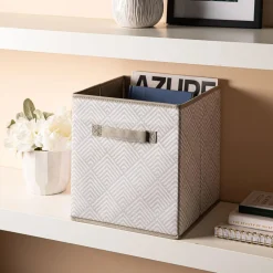 KSP Collapsible 'Symmetry' Non-Woven Storage Bin (Light Grey)