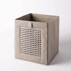 KSP Collapsible 'Wicker' Non-Woven Storage Bin (Natural)