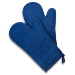 KSP Colour Splash Lined Silicone Oven Mitt - Set of 2 (Navy)