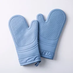 KSP Colour Splash Lined Silicone Oven Mitt - Set of 2 (Slate)