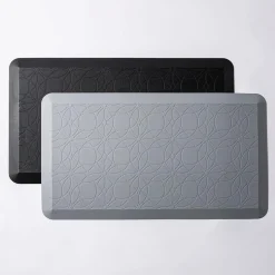 KSP Comfort 'Geometric Floral' Anti-Fatigue Mat 51x91cm (Black)
