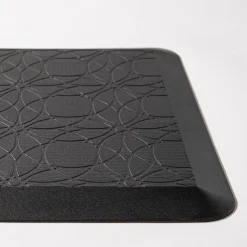 KSP Comfort 'Geometric Floral' Anti-Fatigue Mat 51x91cm (Black)