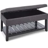 KSP Conrad Upholstered Storage Bench (Grey)