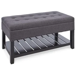 KSP Conrad Upholstered Storage Bench (Grey)
