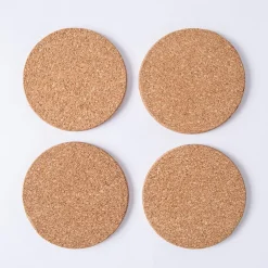 KSP Cork Round Coaster - Set of 4 (Natural)
