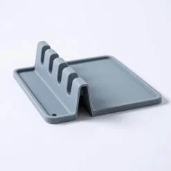 KSP Countersmart 'W/Drip Pad' Silicone Utensil-Spoon Rest (Grey)