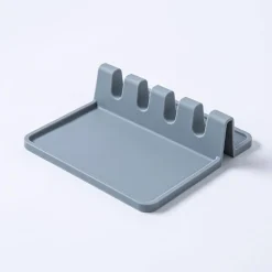 KSP Countersmart 'W/Drip Pad' Silicone Utensil-Spoon Rest (Grey)