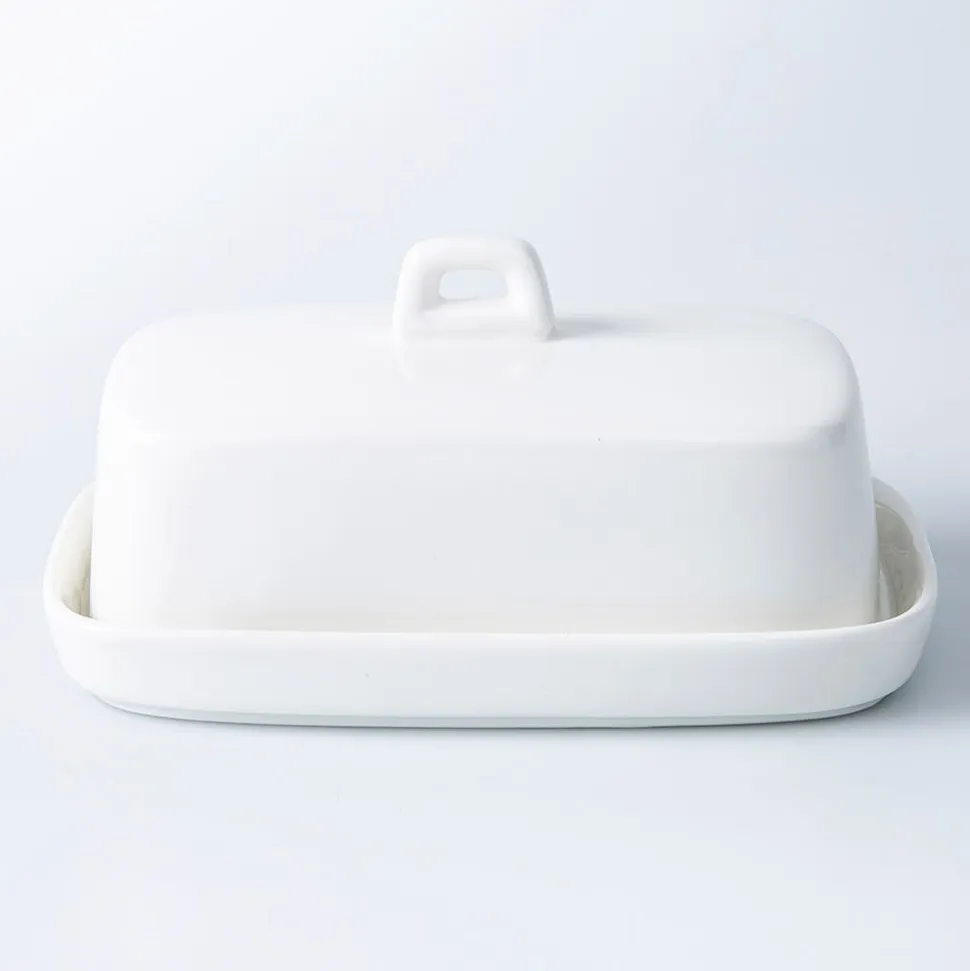 KSP Country Porcelain Butter Dish (White)