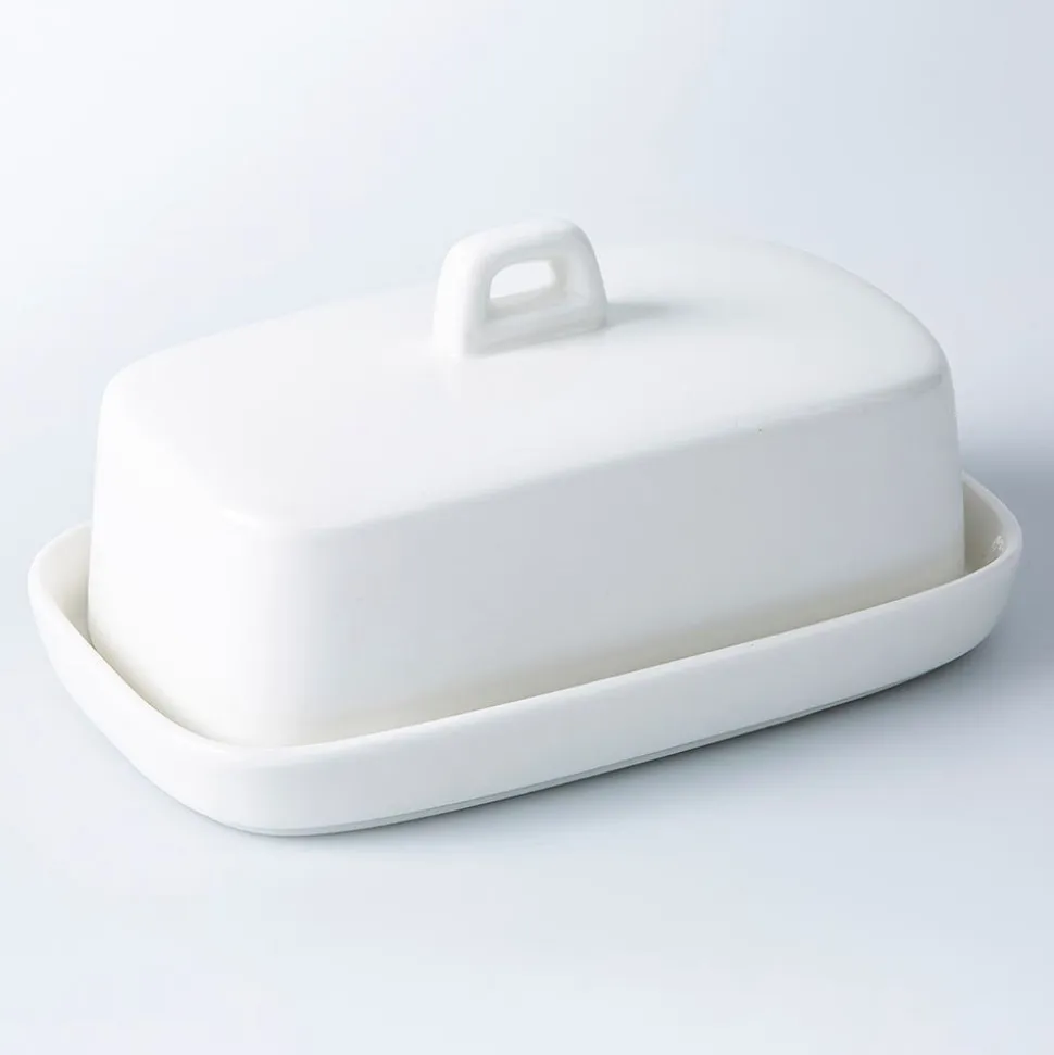 KSP Country Porcelain Butter Dish (White)