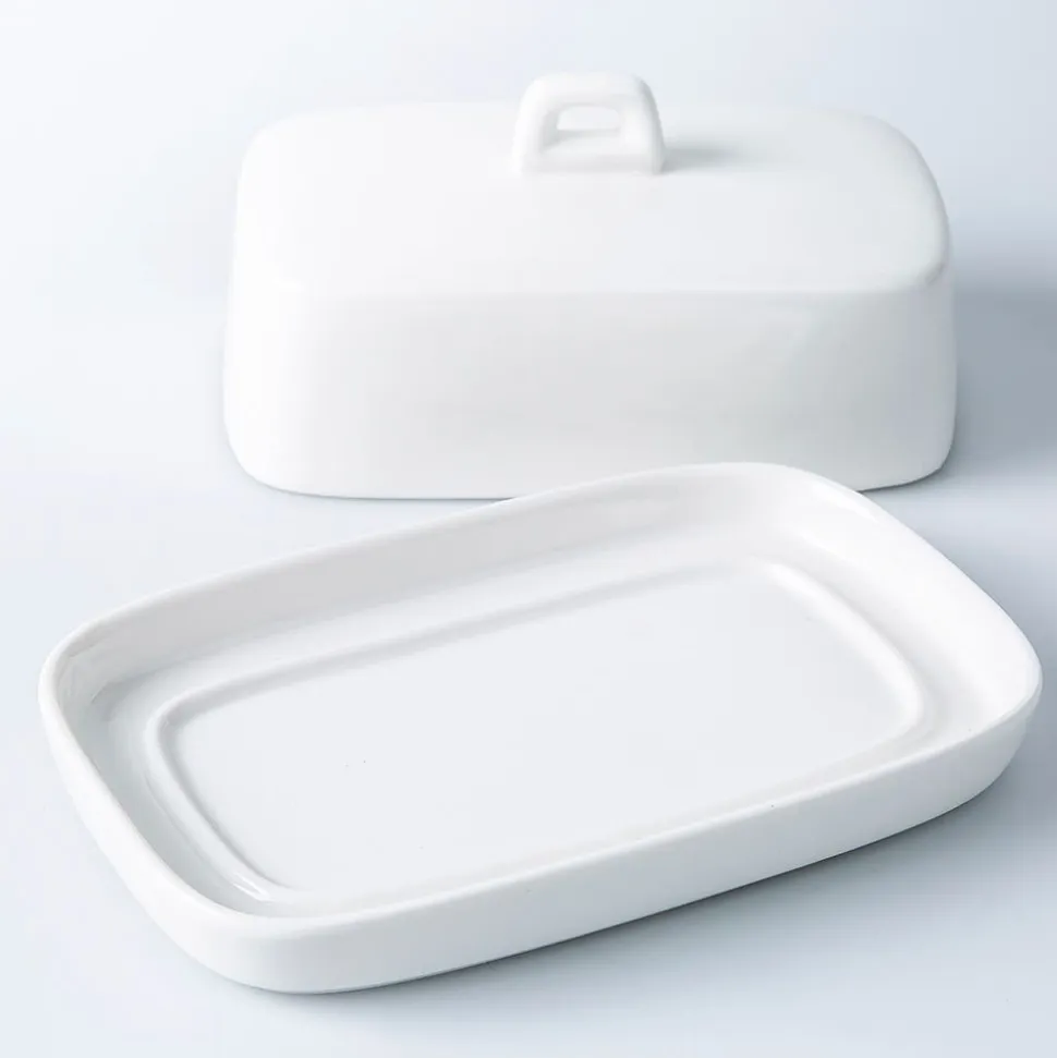 KSP Country Porcelain Butter Dish (White)
