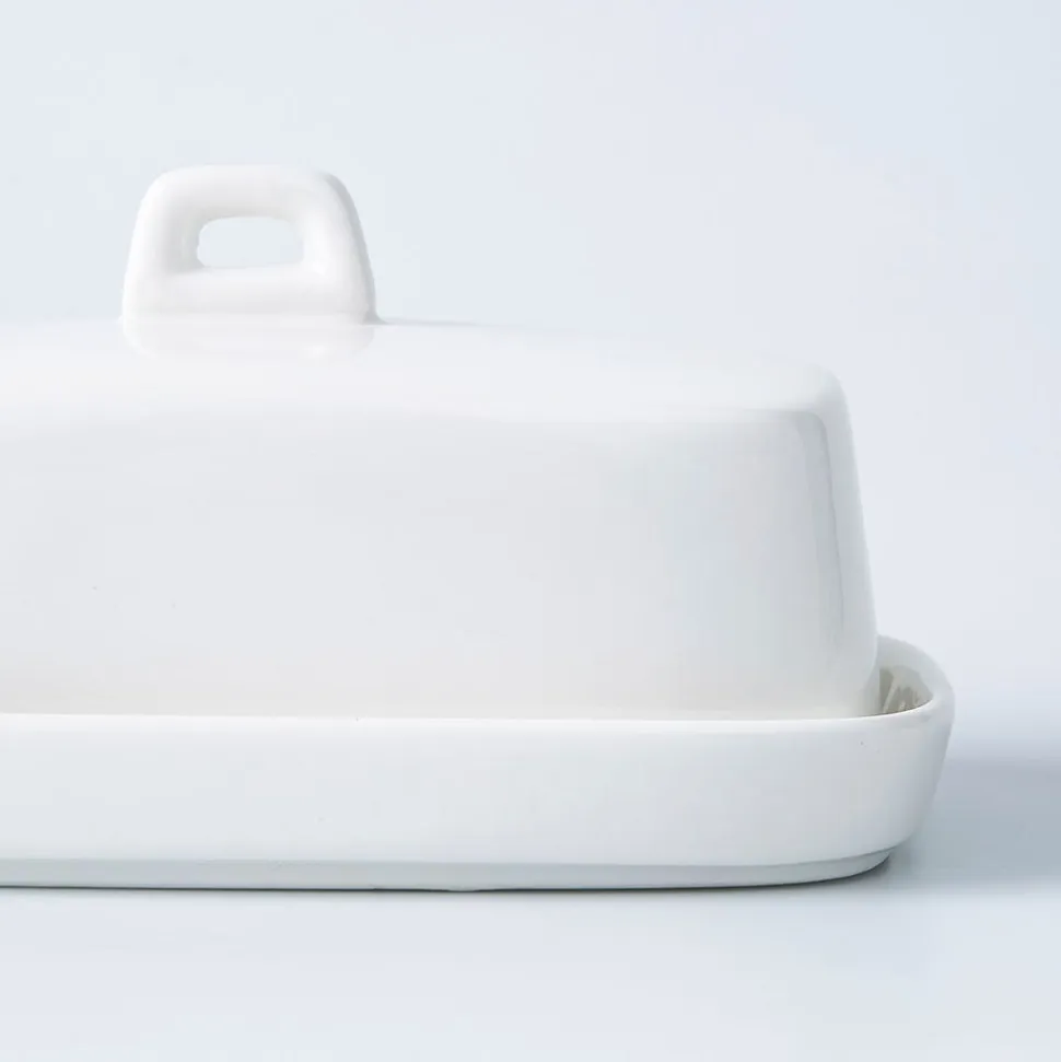 KSP Country Porcelain Butter Dish (White)