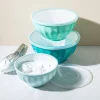 KSP Croft Mixing Bowls with Lids - Set of 6 (Green)