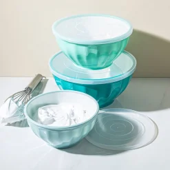 KSP Croft Mixing Bowls with Lids - Set of 6 (Green)