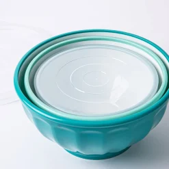 KSP Croft Mixing Bowls with Lids - Set of 6 (Green)
