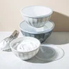 KSP Croft Mixing Bowls with Lids - Set of 6 (Grey)