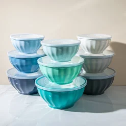 KSP Croft Mixing Bowls with Lids - Set of 6 (Grey)