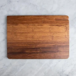 KSP Crushed 'Groove' Bamboo Cutting Board 2 Sided (Dark Brown)