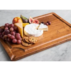KSP Crushed 'Groove' Bamboo Cutting Board 2 Sided (Dark Brown)