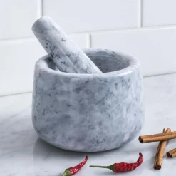 KSP Crush 'Marble' Mortar and Pestle - Large (White)