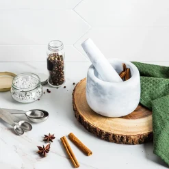 KSP Crush 'Marble' Mortar and Pestle - Large (White)