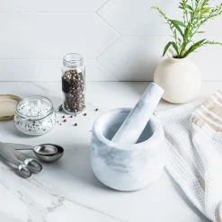 KSP Crush 'Marble' Mortar and Pestle - Large (White)