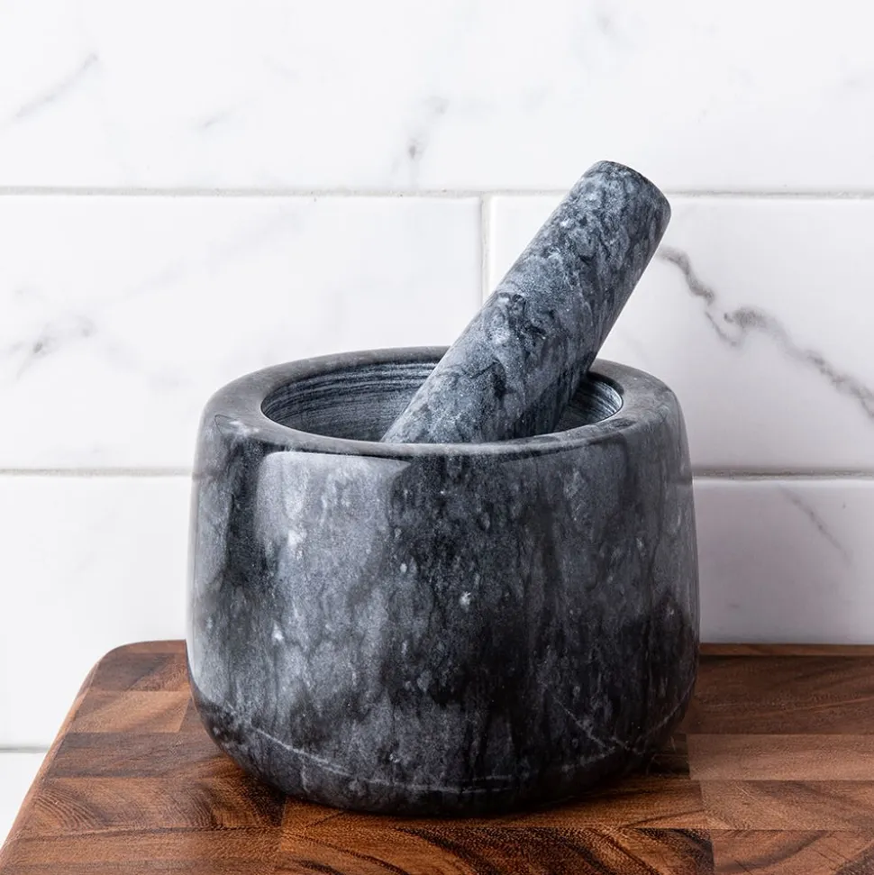 KSP Crush 'Marble' Mortar and Pestle - Large (Dark Grey)