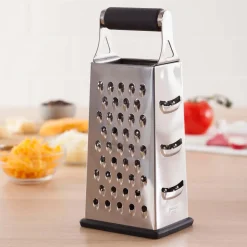 KSP Cuisine Tower Grater 4-Sided Box (Black/Stainless Steel)