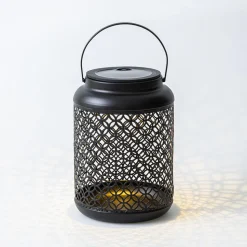 KSP Daisy 'Coin' Solar LED Metal Lantern (Black)