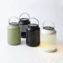 KSP Daisy 'Coin' Solar LED Metal Lantern (Black)