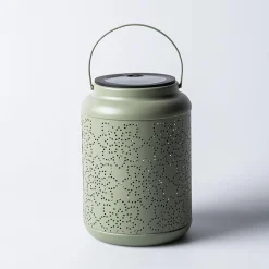 KSP Daisy 'Floral' Solar LED Metal Lantern (Sage) 12 x 12 x 16.5 cm