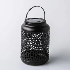 KSP Daisy Metal Lantern 12 x 12 x 16.5cm (Black)