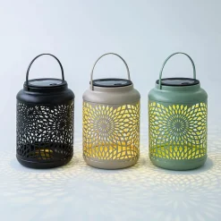 KSP Daisy Metal Lantern 12 x 12 x 16.5cm (Black)