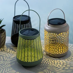 KSP Daisy Metal Lantern 12 x 12 x 16.5cm (Black)