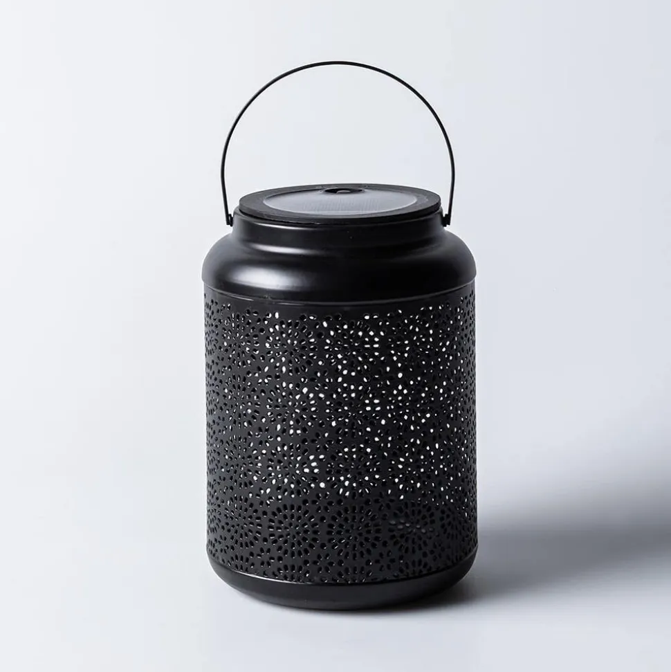 KSP Daisy 'Sunburst' Solar LED Metal Lantern (Black)