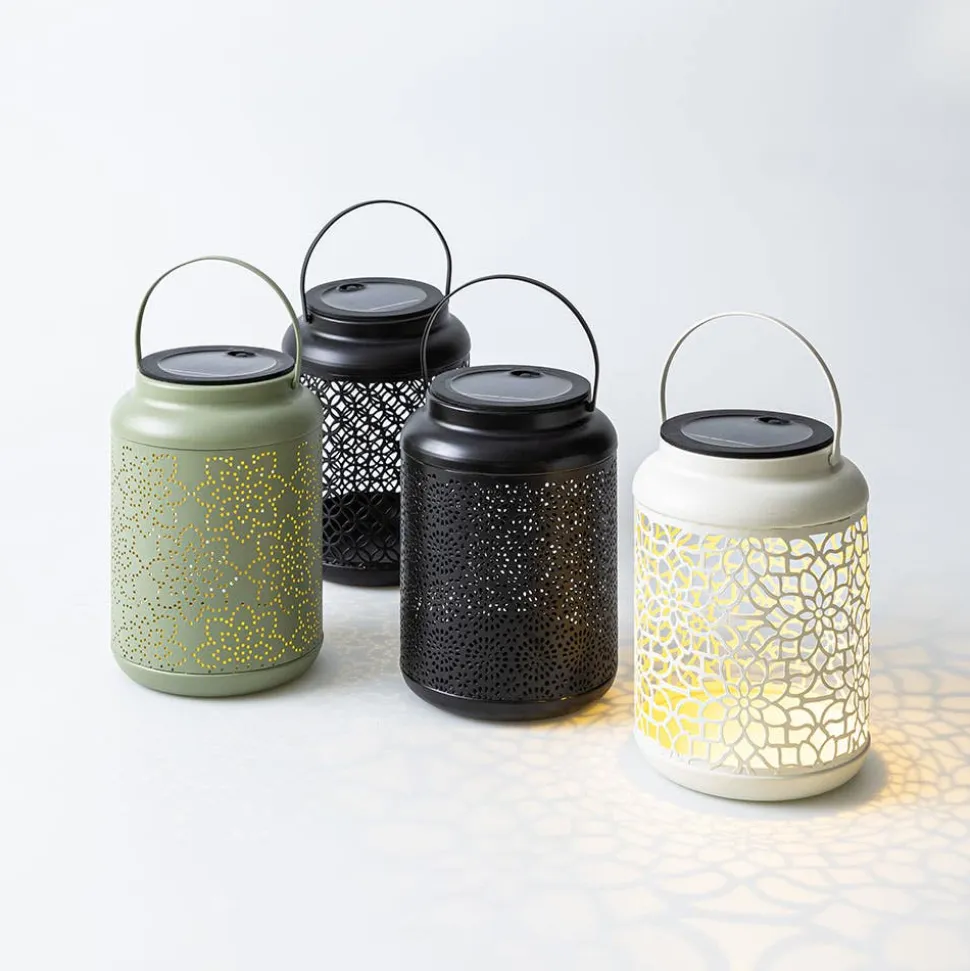 KSP Daisy 'Sunburst' Solar LED Metal Lantern (Black)