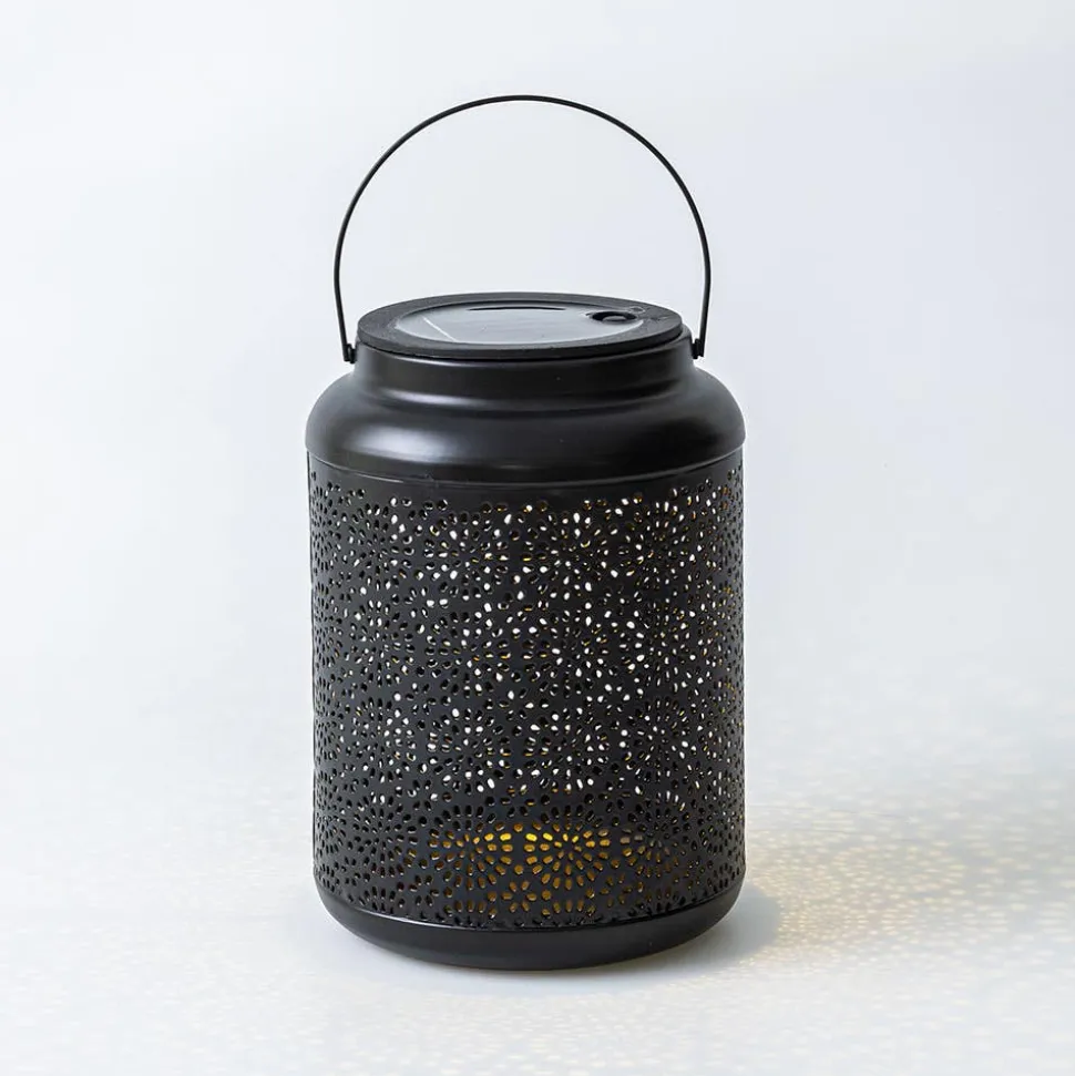 KSP Daisy 'Sunburst' Solar LED Metal Lantern (Black)