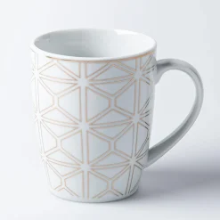 KSP Decal 'Geometric' Porcelain Mug - Set of 4 (Multicolour)
