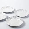 KSP Decal 'Geometric' Porcelain Side Plate - Set of 4