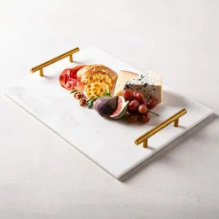 KSP Delight Marble Serving Tray with Handles (Marble)