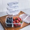 KSP Divided Glass 1.5L Storage Container (Clear/White)