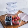 KSP Divided Glass 600ml Storage Container (Clear/White)