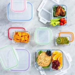 KSP Divided Glass 860ml Storage Container (Clear/White)