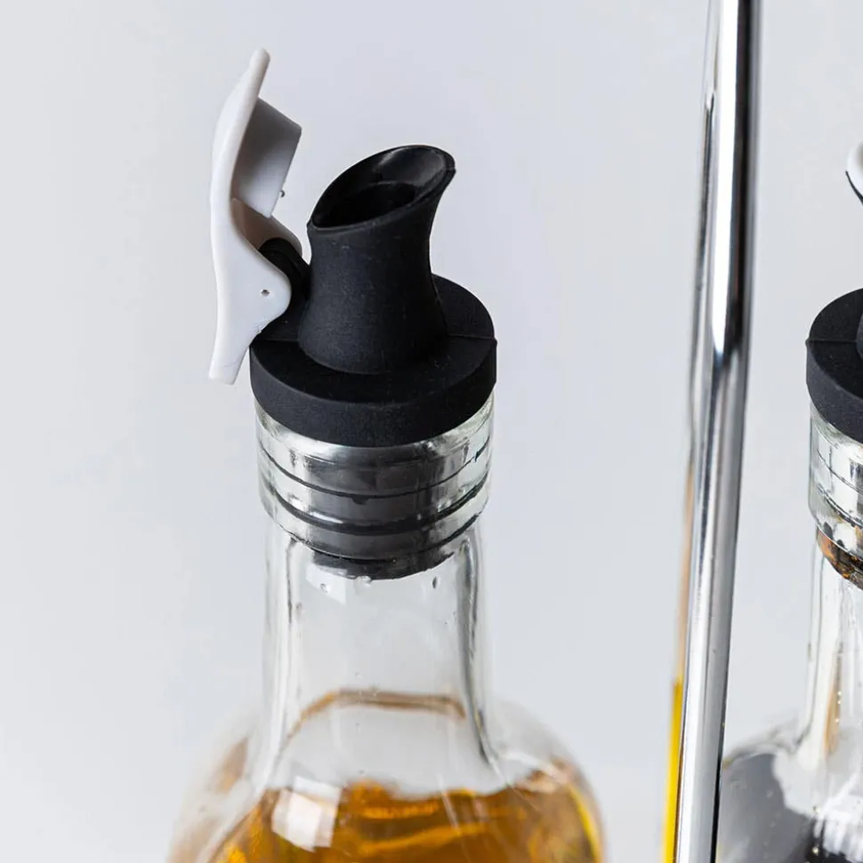 KSP Dripless Glass Oil & Vinegar with Stand - Set of 2