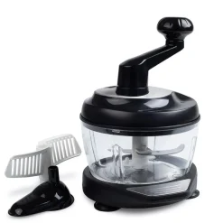 KSP Easy Chop Rotating Food Chopper (Black/Stainless Steel)