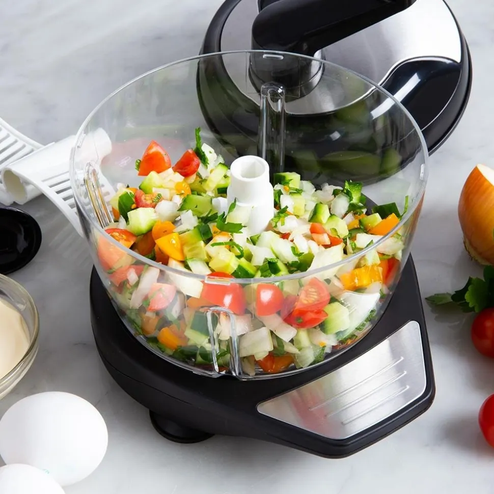 KSP Easy Chop Rotating Food Chopper (Black/Stainless Steel)