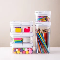KSP Easy Lock 'Square' Acrylic Canister with Locking Lid (0.45 L)