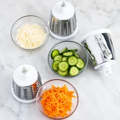KSP Easy Prep Drum Slicer-Grater (White/Black)